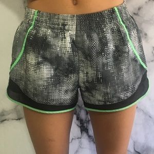 Grey and Green Athletic Shorts